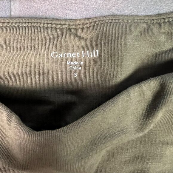 🟣🟣🟣 Garnett Hill Women's Size Small Green Perfect Travel Relaxed Fit Pants - Picture 4 of 8